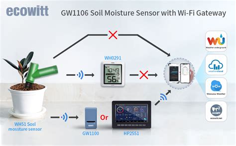 slimme vochtmeter|Ecowitt WH51 Grond.